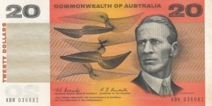 1967 $20 paper note. Coombs / Randall Banknote