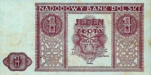 1 Złoty Banknote