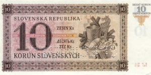 Banknote from Slovakia