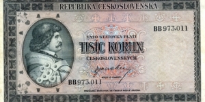 Czechoslovakia 1000 Korun Banknote