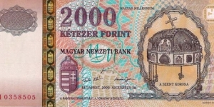 2000 Forint - Magyar Millennium Banknote