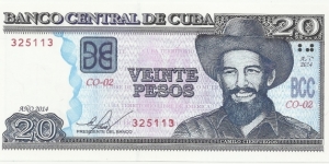 Cuba 20 Pesos 2014 Banknote