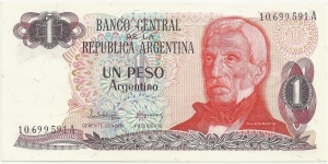 Argentina 1 Peso Argentino ND(1983-85) Banknote