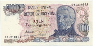 Argentina 100 Pesos Argentinos ND(1983-85) Banknote