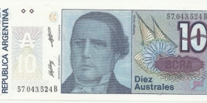 Argentina 10 Australes ND(1985-91) Banknote