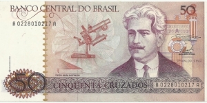 Brasil 50 Cruzados ND(1986) Banknote