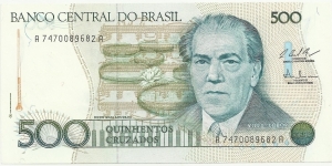 Brasil 500 Cruzados ND(1986) Banknote