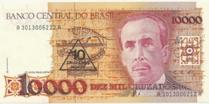 Brasil 10 Cruzados Novos (10000 Cruzados) ND(1989) Banknote