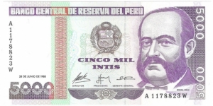 5000 Intis Banknote