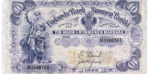 10 Markkaa(Fake) Banknote