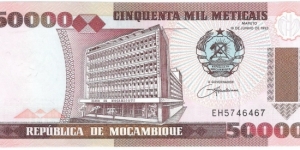 50.000 Meticais Banknote