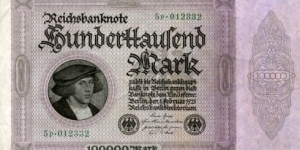 100000 Mark Banknote