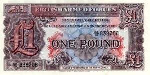 British Armed Forces 
1 Pound Banknote
