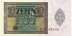 10.000.000.000.000 Mark (Modern Reprint) Banknote