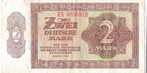 2 Mark(East Germany 1948) Banknote