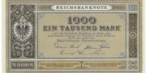 1000 Mark(Modern Reprint) Banknote