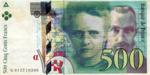 500 Francs - Maria Skłodowska Curie and Pierre Curie Banknote