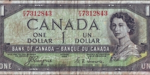 Canada 1954 1 Dollar.

Devil's Head. Banknote