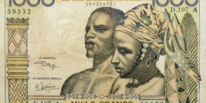 1000 Francs - A Banknote