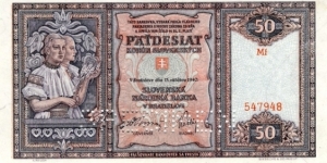 50 Korun - SPECIMEN Banknote