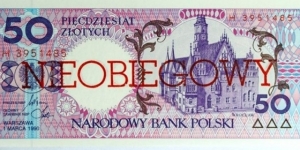 50 Złotych - Nieobiegowy Banknote