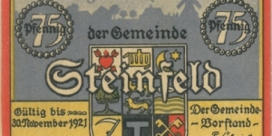 Notgeld:
Steinfeld Banknote