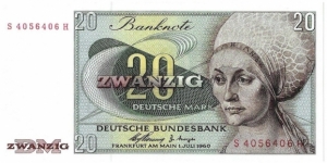 20 Mark(Reserve Notes for Western Germany/ Modern Reprint) Banknote