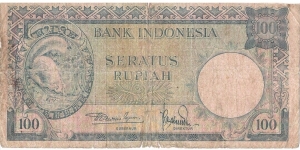 100 Rupiah(1957) Banknote