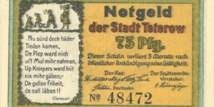 Notgeld:
Teterow (1361.1) Banknote