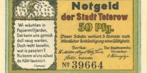 Notgeld:
Teterow (1361.1) Banknote