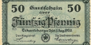 Notgeld:
Verkehrsausgaben
Eckarlsberg Banknote