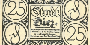 Notgeld:
Diez Banknote