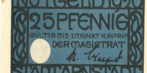 Notgeld:
Arnstadt-3 Banknote