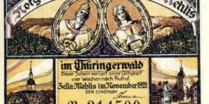 Notgeld Zella-Mehlis Banknote