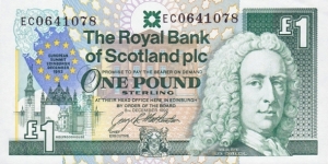 Scotland P356a (1 pound 1992) The Royal Bank of Scotland  Banknote