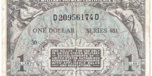 1 Dollar(Military Payment Certificate/ 1951) Banknote