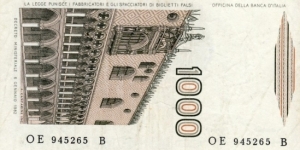 Banknote from Italy