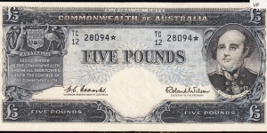 1960 5 Pound Star Note  very scarce Banknote