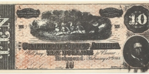 CSA-BN 10 Dollars 1864 replika Banknote