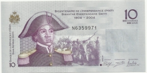 Haiti 10 Gourdes 2014-Commemorative Banknote