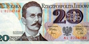 20 Złotych - Romuald Traugutt Banknote