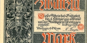 Banknote from Germany