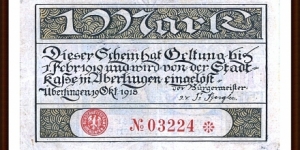 Notgeld
Uberrlingen Banknote