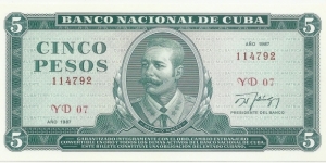 CubaBN 5 Pesos 1987 Banknote