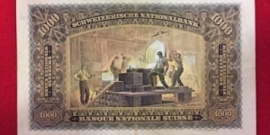 Banknote from Switzerland