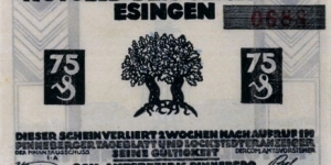 Notgeld: Esingen Banknote