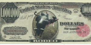 1.000.000 Dollars - Rodeo - pk# NL - ACC American Art Classics - Not Legal Tender  Banknote