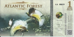 ATLANTOC FOREST - 1 Aves Dollar - pk 1 - Polymer Banknote