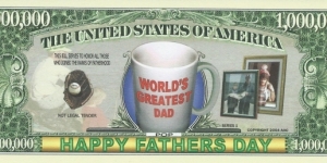 1.000.000 - Happy Fhaters Day - pk# NL - ACC American Art Classics - Not Legal Tender  Banknote