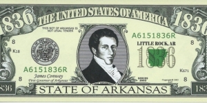 1836 - State Of Arkansas - pk# NL - ACC American Art Classics - Not Legal Tender  Banknote